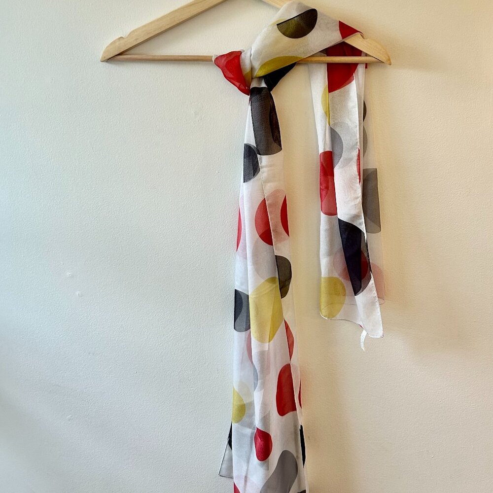 Chiffon polkadot scarf